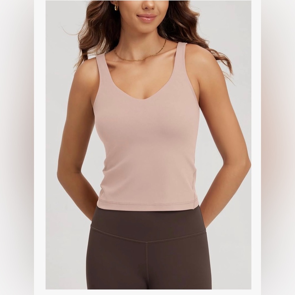Ododos Blush Pink Cloud Soft Cropped Yoga Tank